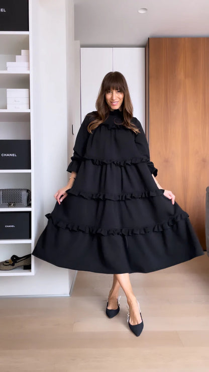 Laura - Vestido con volantes y bolsillos