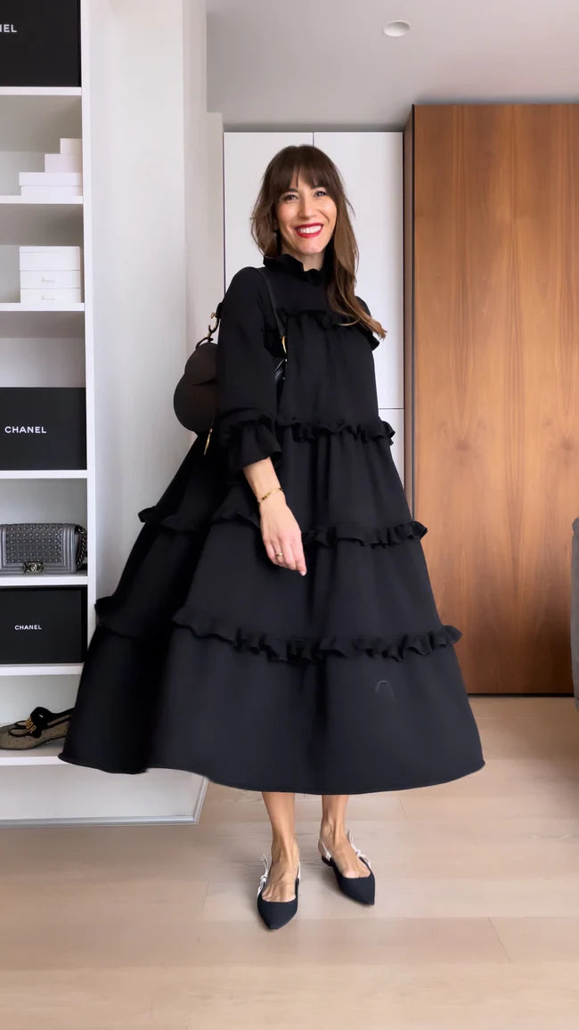 Laura - Vestido con volantes y bolsillos