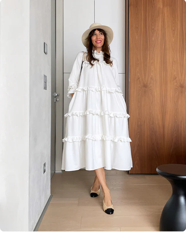 Laura - Vestido con volantes y bolsillos