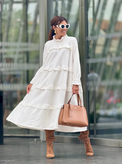 Laura - Vestido con volantes y bolsillos