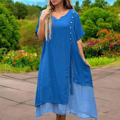 Aina™ | Vestido fluido con capas y caída elegante