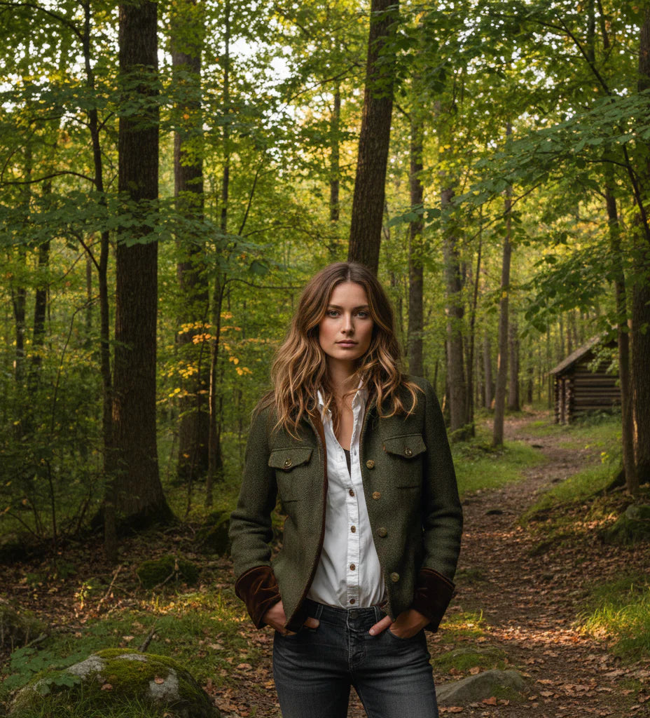 Daniela - Chaqueta elegante con detalles en terciopelo