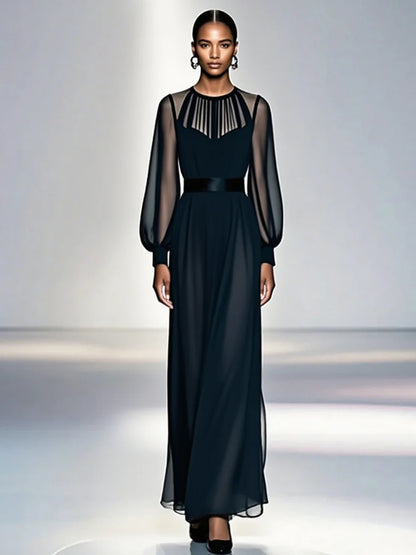 Julia – Vestido elegante negro vaporoso