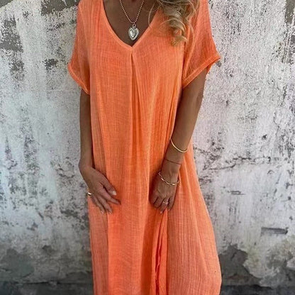 Natalia™ – Vestido vaporoso de cuello en V
