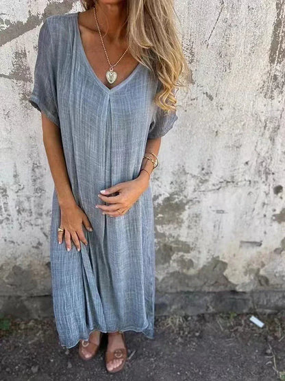 Natalia™ – Vestido vaporoso de cuello en V