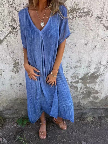 Natalia™ – Vestido vaporoso de cuello en V
