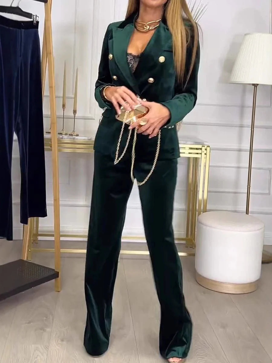 Noria - Traje + Pantalones de terciopelo estructurado