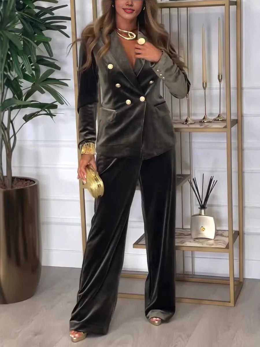 Noria - Traje + Pantalones de terciopelo estructurado