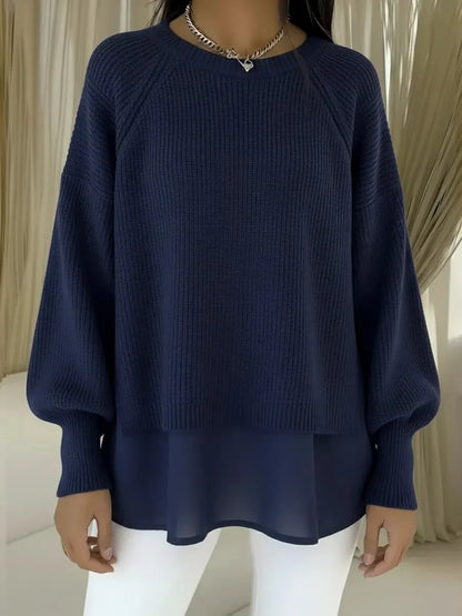 Araceli – Jersey casual elegante de punto acanalado