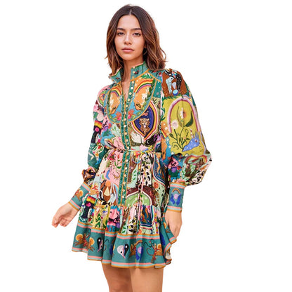 Tulum Graffiti – Vestido corto estampado y colorido