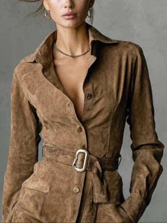 Pia - Vestido midi de manga larga