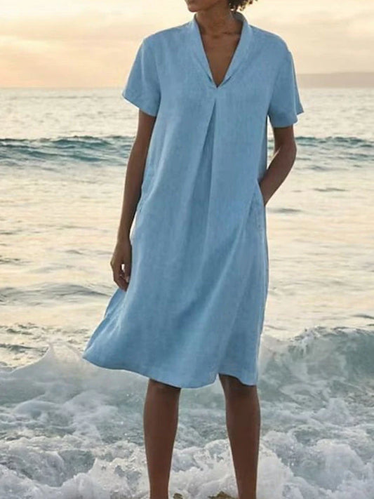 Irene™ | Vestido veraniego con bolsillos y escote en V fluido