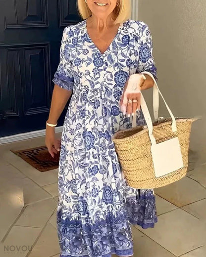 Pamela™ vestido floral con corte suelto y estilo relajado