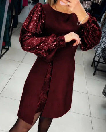 Greta – Vestido elegante con mangas abullonadas