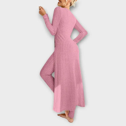 Zoe – Conjunto elegante de dos piezas acanalado