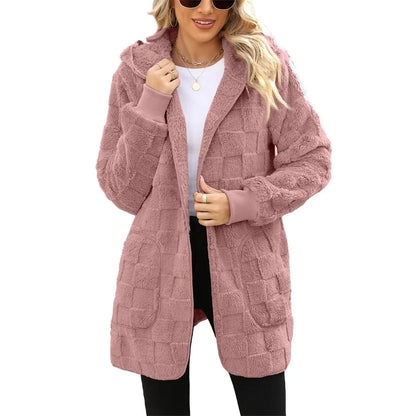 Talia – Chaqueta polar a cuadros