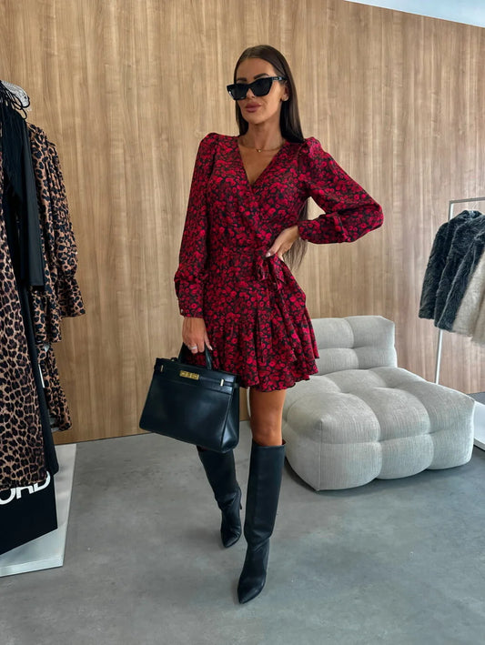 Felicia – Vestido cruzado estampado