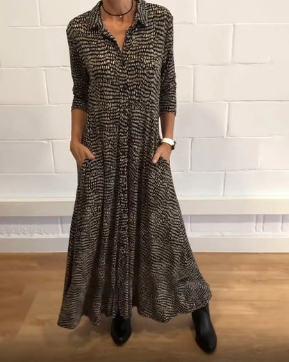 Elvira - Vestido midi sofisticado con bolsillos