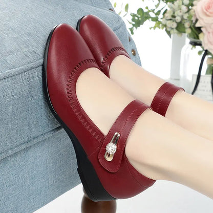 Ali - Zapatos de tacón con efecto cuero y suela blanda