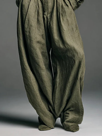 Amira - Conjunto con camisa fluida y pantalón ancho