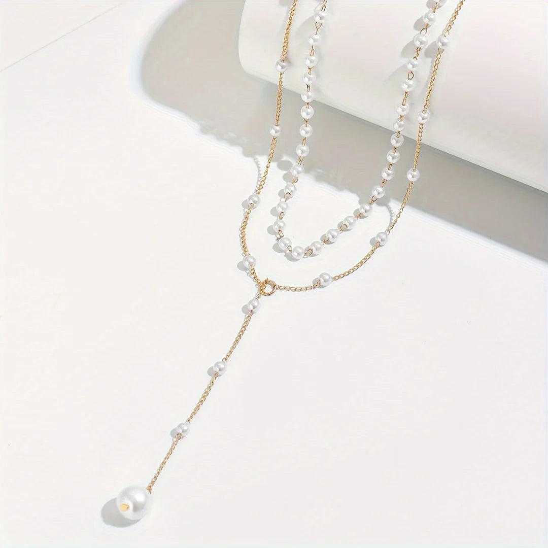 Mylah - Collar con perlas en capas