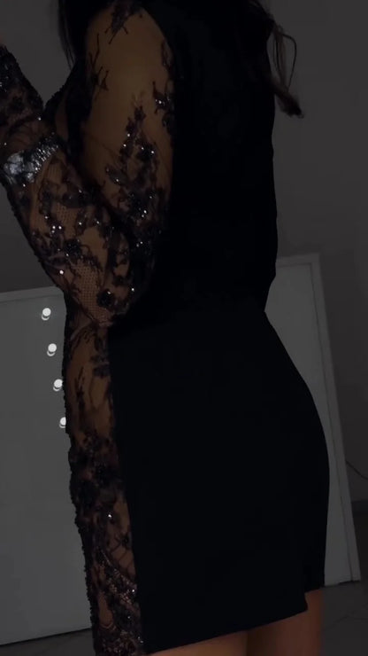 Astrid – Vestido sexy con ribete de encaje