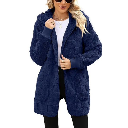 Talia – Chaqueta polar a cuadros