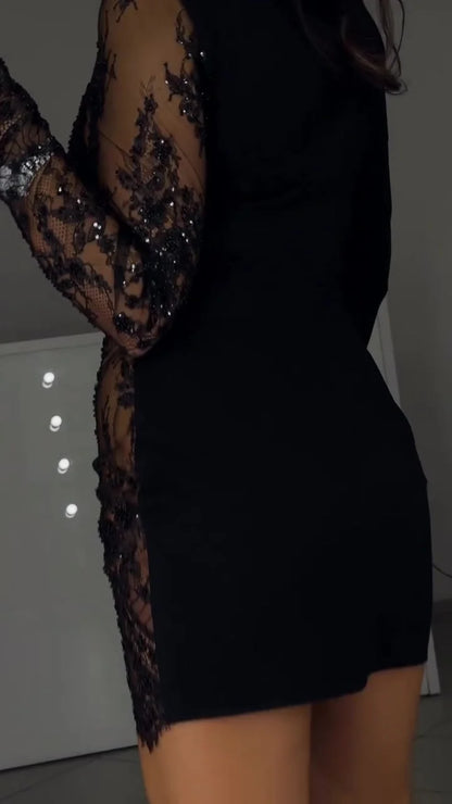 Astrid – Vestido sexy con ribete de encaje