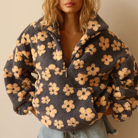 Daisy - Jersey oversize con estampado floral
