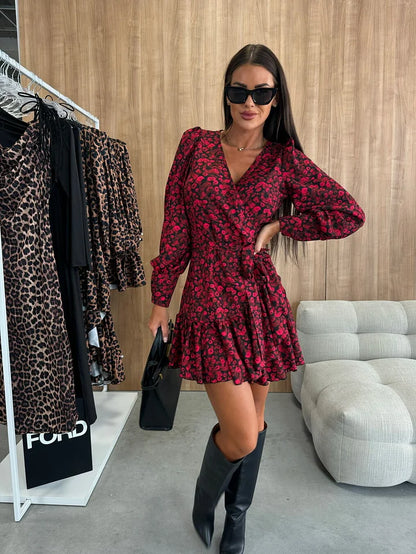 Felicia – Vestido cruzado estampado