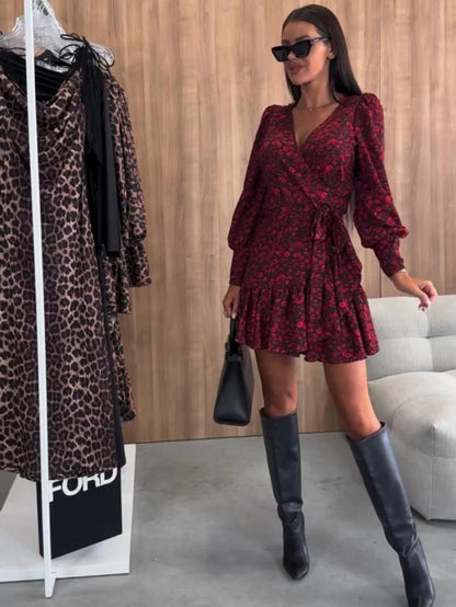 Felicia – Vestido cruzado estampado
