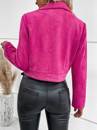 Olivia - Chaqueta de ante corta y elegante