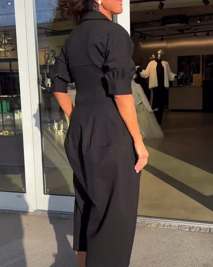 Carmen™ Vestido Esencial de Primavera con Cuello en V
