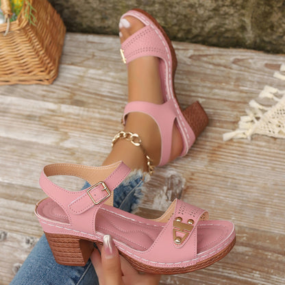 Clara™ | Sandalias de tacón cómodas con hebilla ajustable