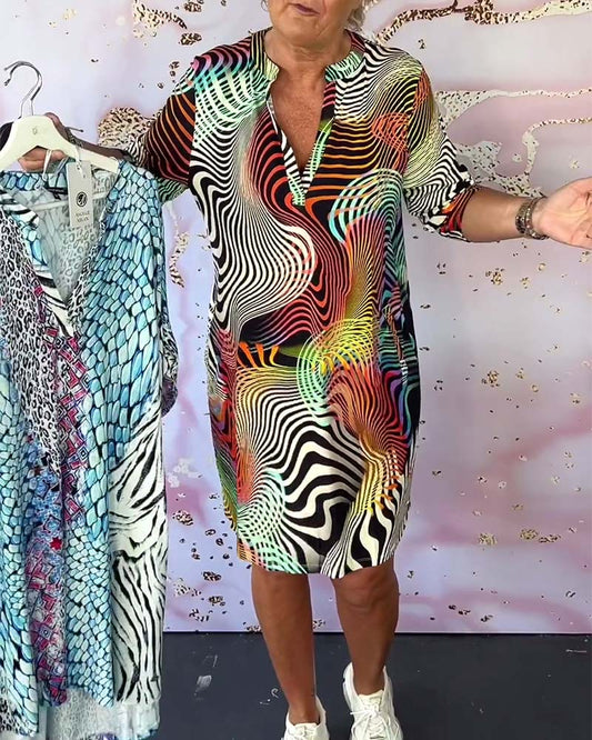 Lucía | Vestido Colorido con Escote en V