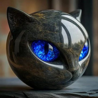 Lovera | Escultura de gato negro misterioso