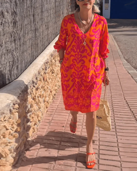 Dalia -  Elegante vestido floral