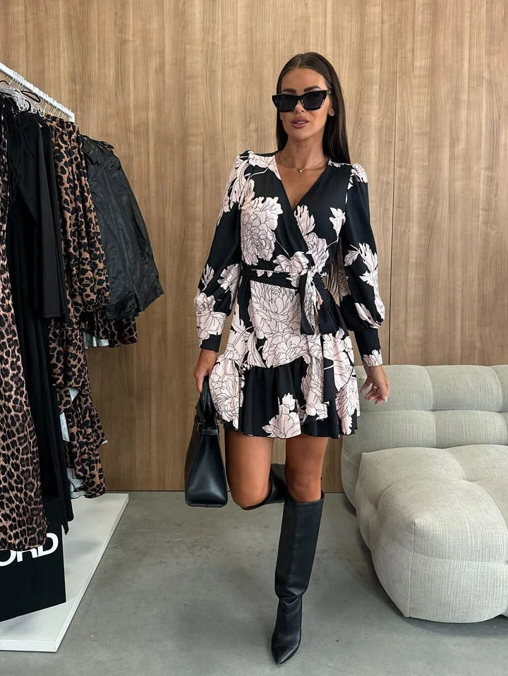 Felicia – Vestido cruzado estampado
