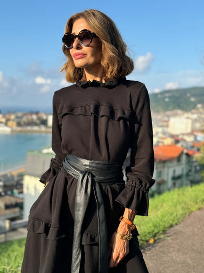 Laura - Vestido con volantes y bolsillos