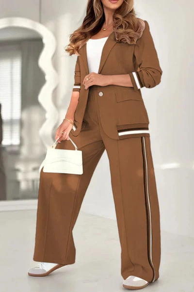 Patricia™ – Conjunto casual chic con blazer y pantalón fluido