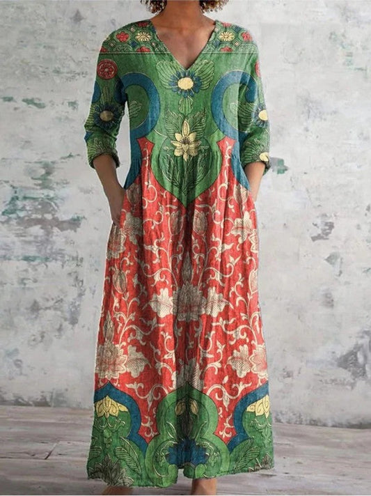 Zelda – Vestido largo floral vintage