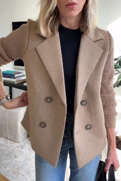 Elena™ | Abrigo radiante de primavera con mangas de punto