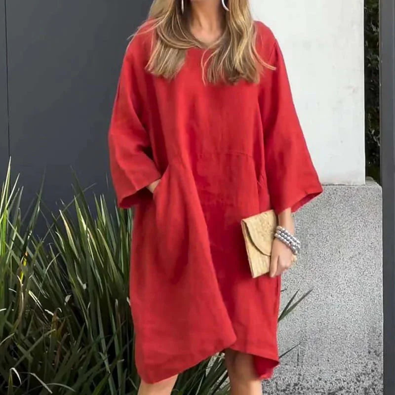 Celeste™ Vestido amplio con bolsillos