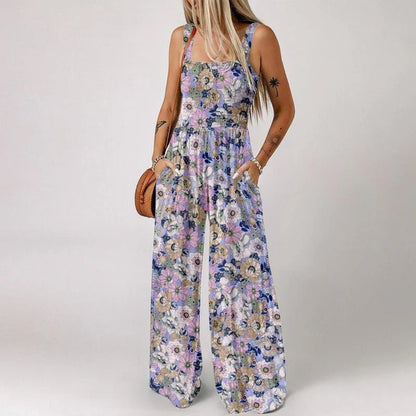 Diana™ | Mono largo sin mangas con estampado floral y corte ancho