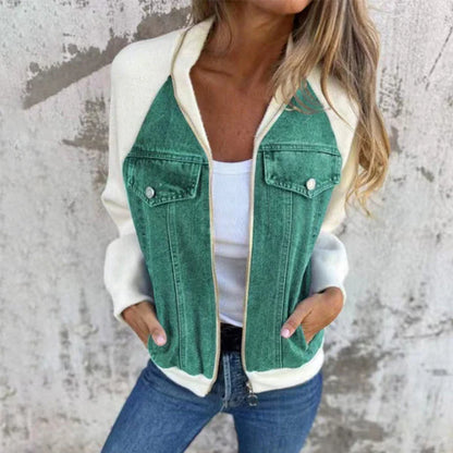 Maya / Chaqueta denim con diseño patchwork