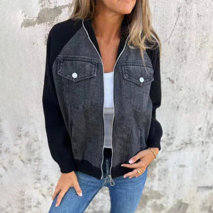 Maya / Chaqueta denim con diseño patchwork