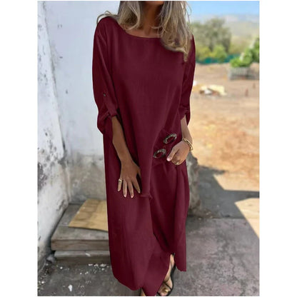 Julia/ Elegante conjunto de dos pieza de algodón y lino