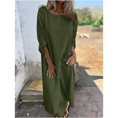 Julia/ Elegante conjunto de dos pieza de algodón y lino