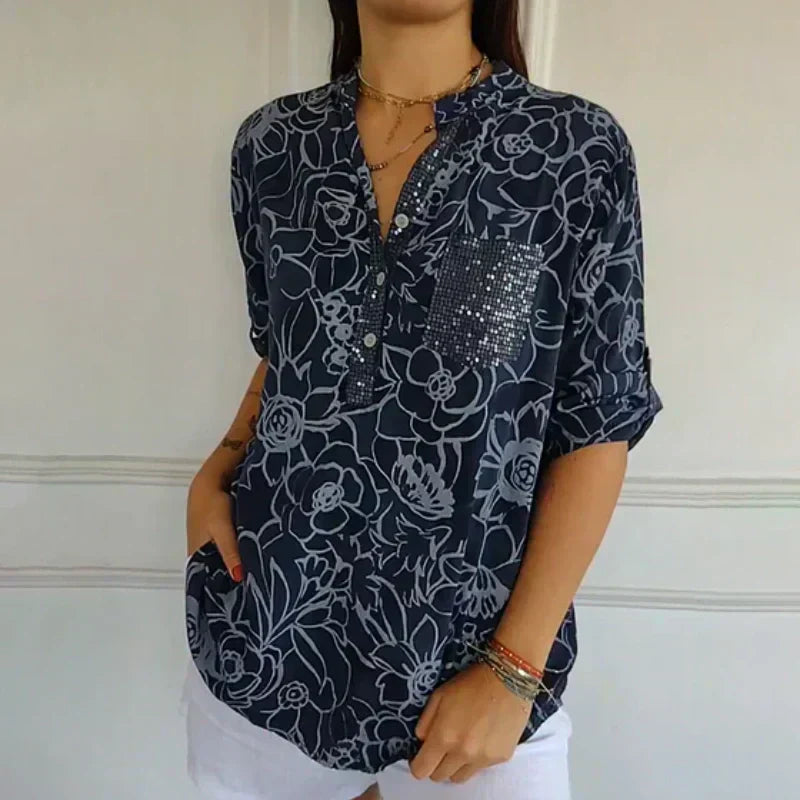 Leti - Blusa con estampado floral