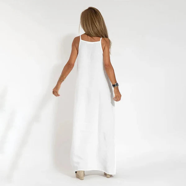 Lucía - Vestido largo minimalista de tirantes finos